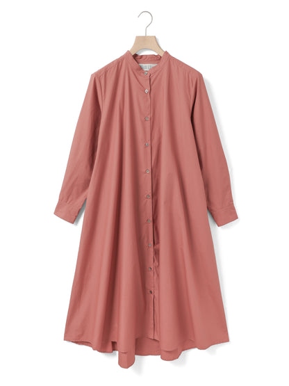 A line band collar shirt onepiece