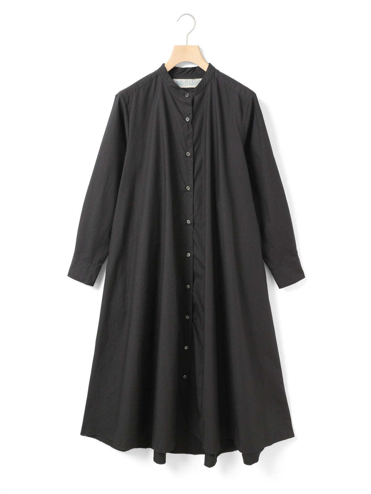 A line band collar shirt onepiece