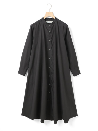 A line band collar shirt onepiece