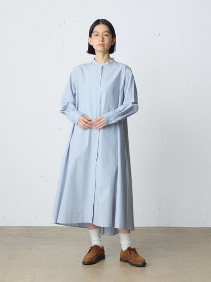 A line band collar shirt onepiece