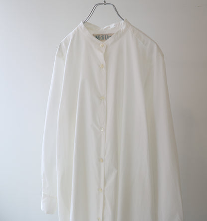 A line band collar shirt onepiece