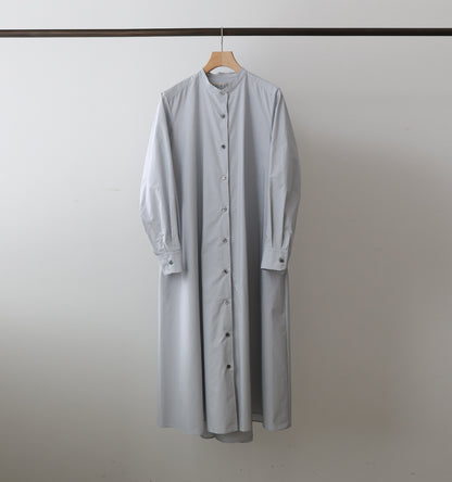 A line band collar shirt onepiece