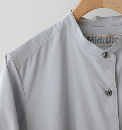 A line band collar shirt onepiece