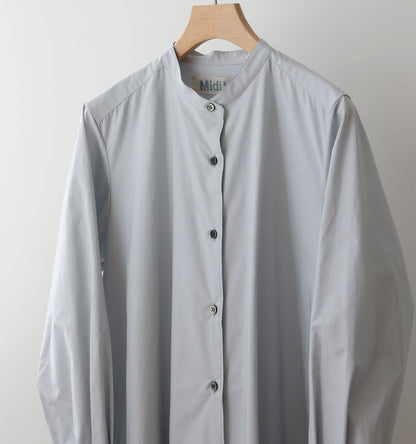 A line band collar shirt onepiece