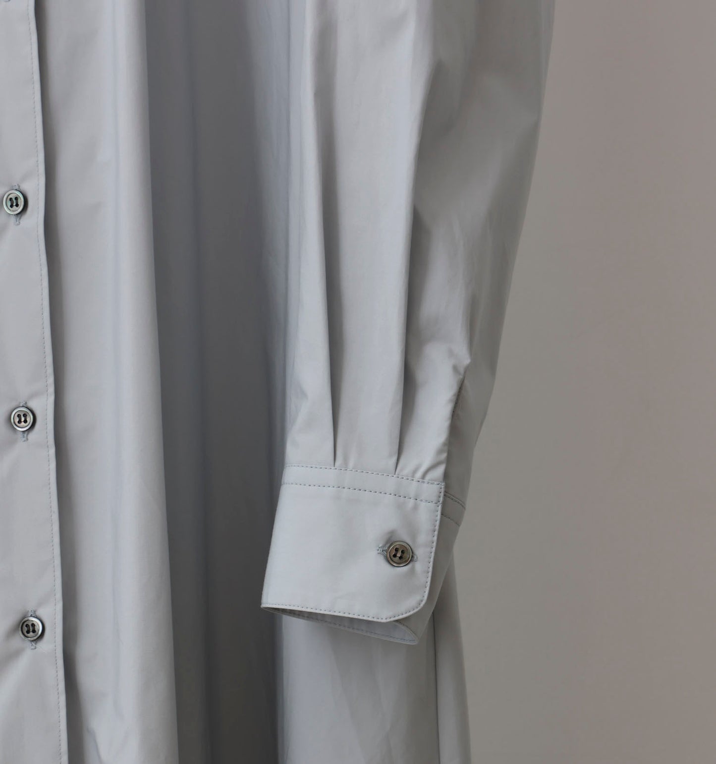 A line band collar shirt onepiece
