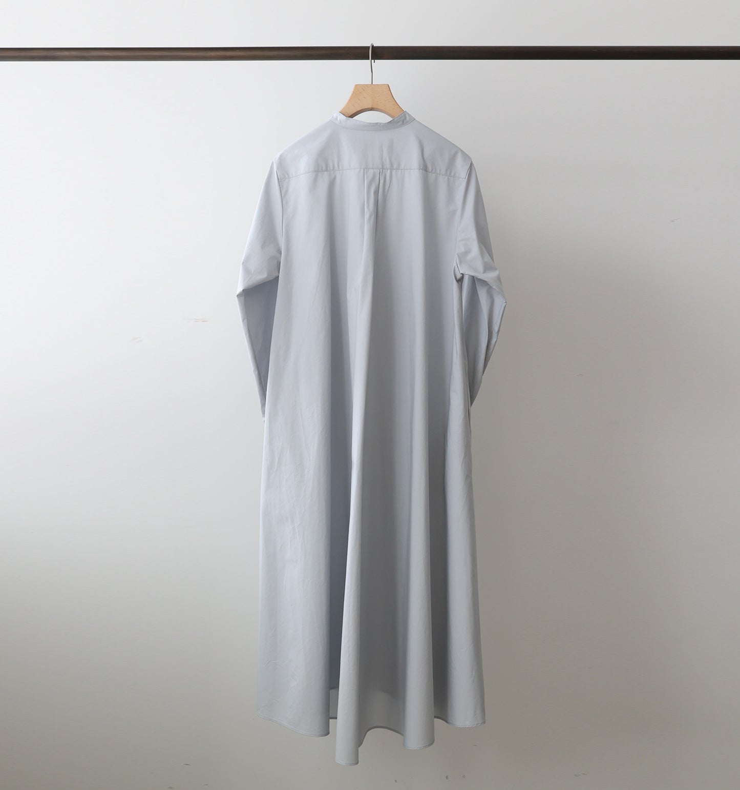 A line band collar shirt onepiece