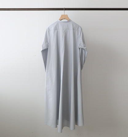 A line band collar shirt onepiece