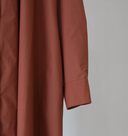 A line band collar shirt onepiece