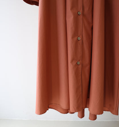 A line band collar shirt onepiece