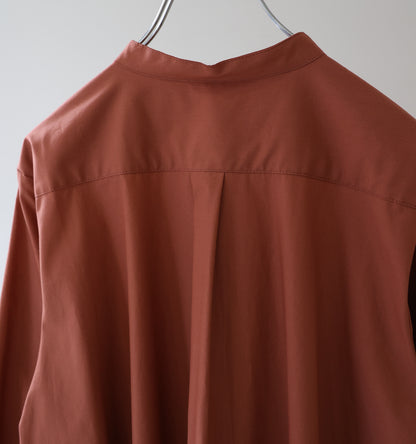 A line band collar shirt onepiece