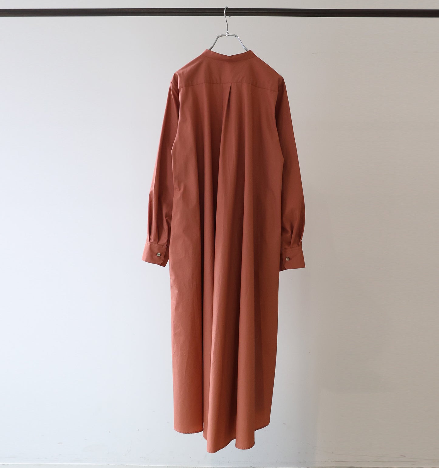 A line band collar shirt onepiece
