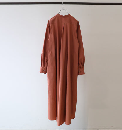 A line band collar shirt onepiece