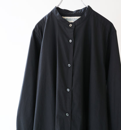 A line band collar shirt onepiece