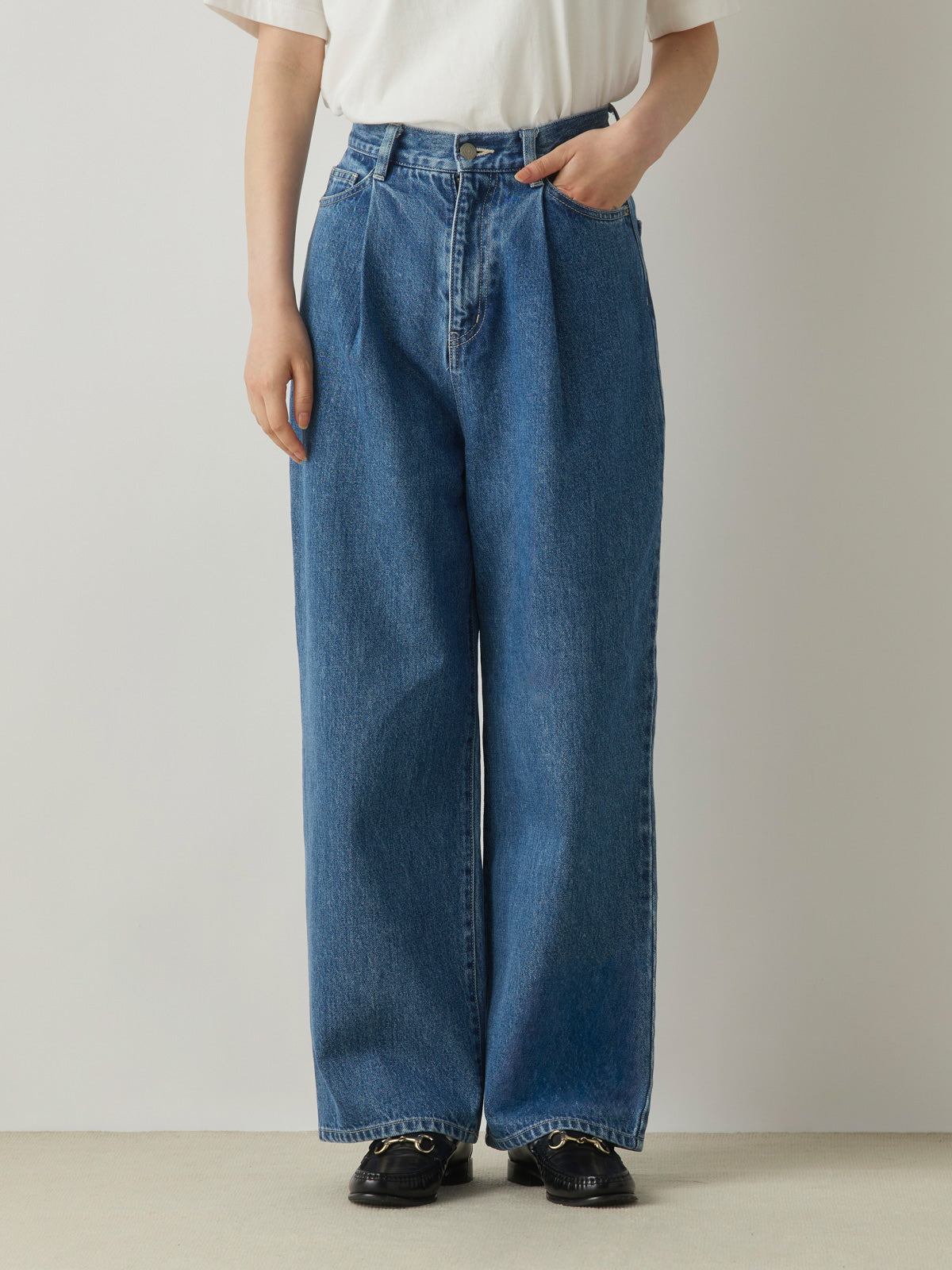 3-760062 highwaist tuck denim