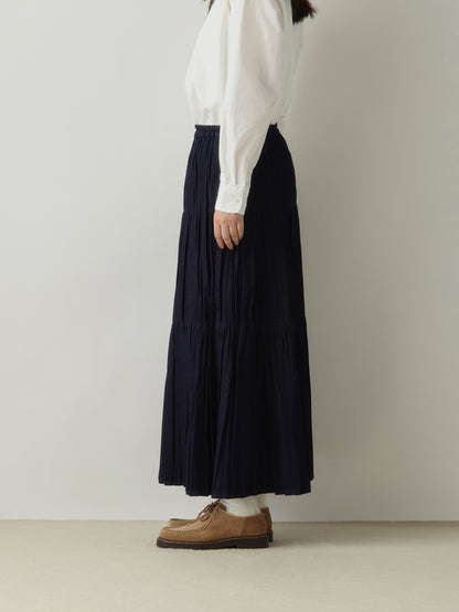 3-760275 denim pleats skirt