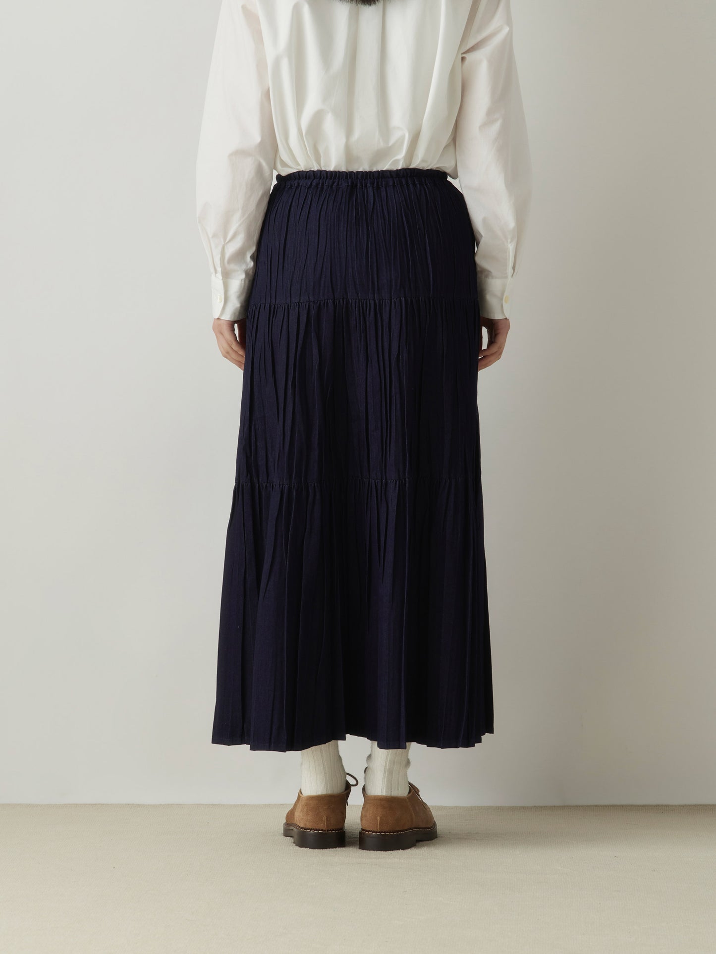 3-760275 denim pleats skirt
