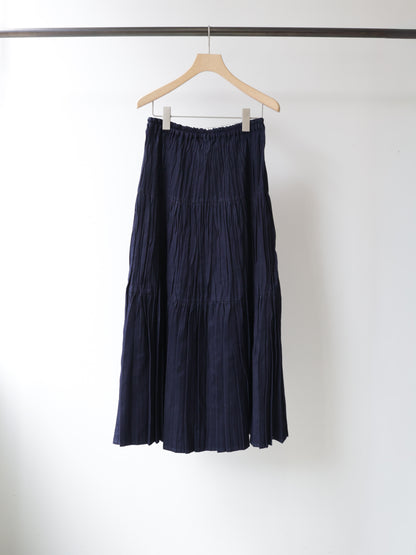 3-760275 denim pleats skirt