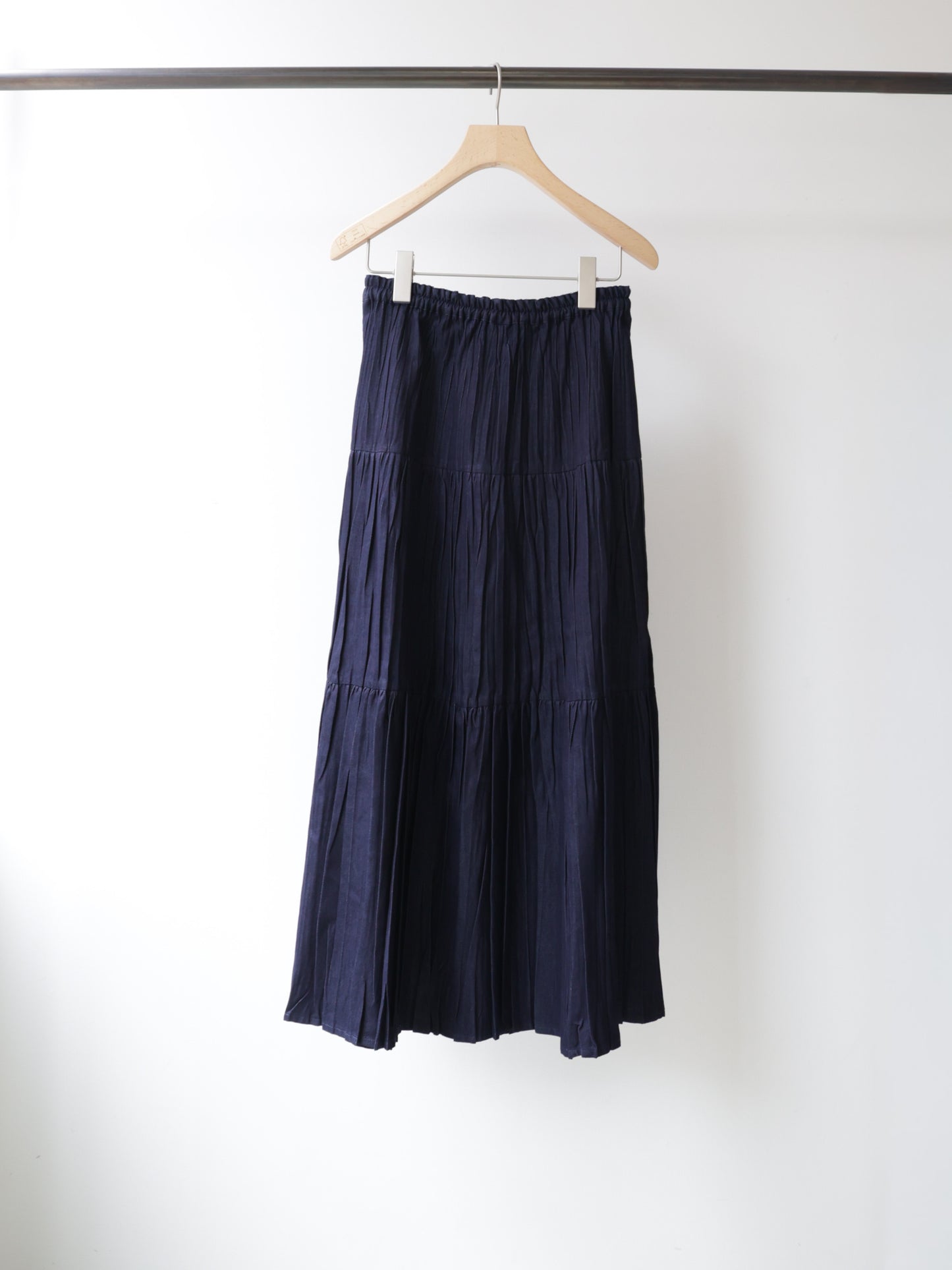 3-760275 denim pleats skirt