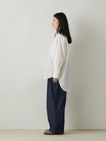 3-760282 denim wide tuck pants