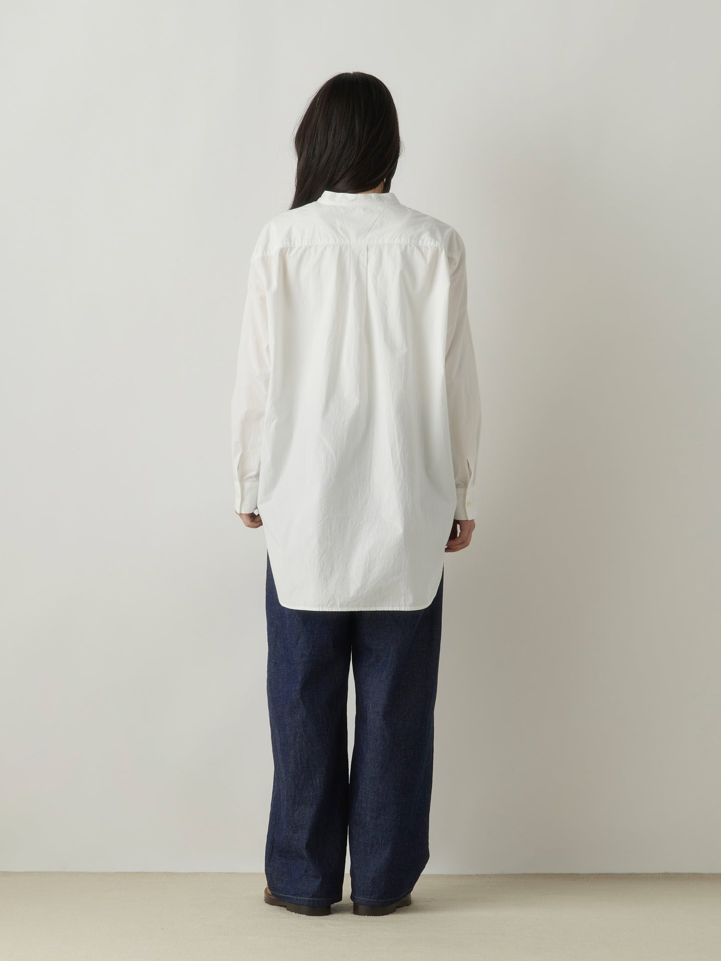 3-760282 denim wide tuck pants
