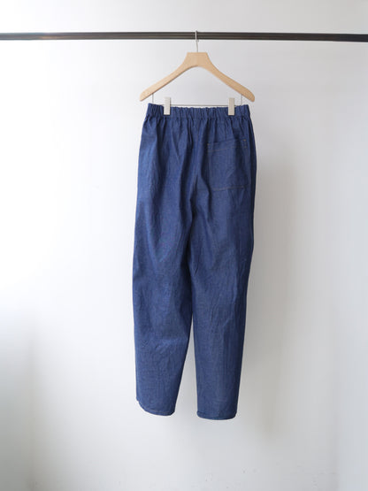 3-760282 denim wide tuck pants