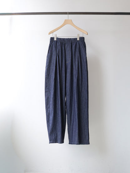 3-760282 denim wide tuck pants
