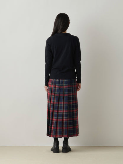 3-760290 wrap check skirt