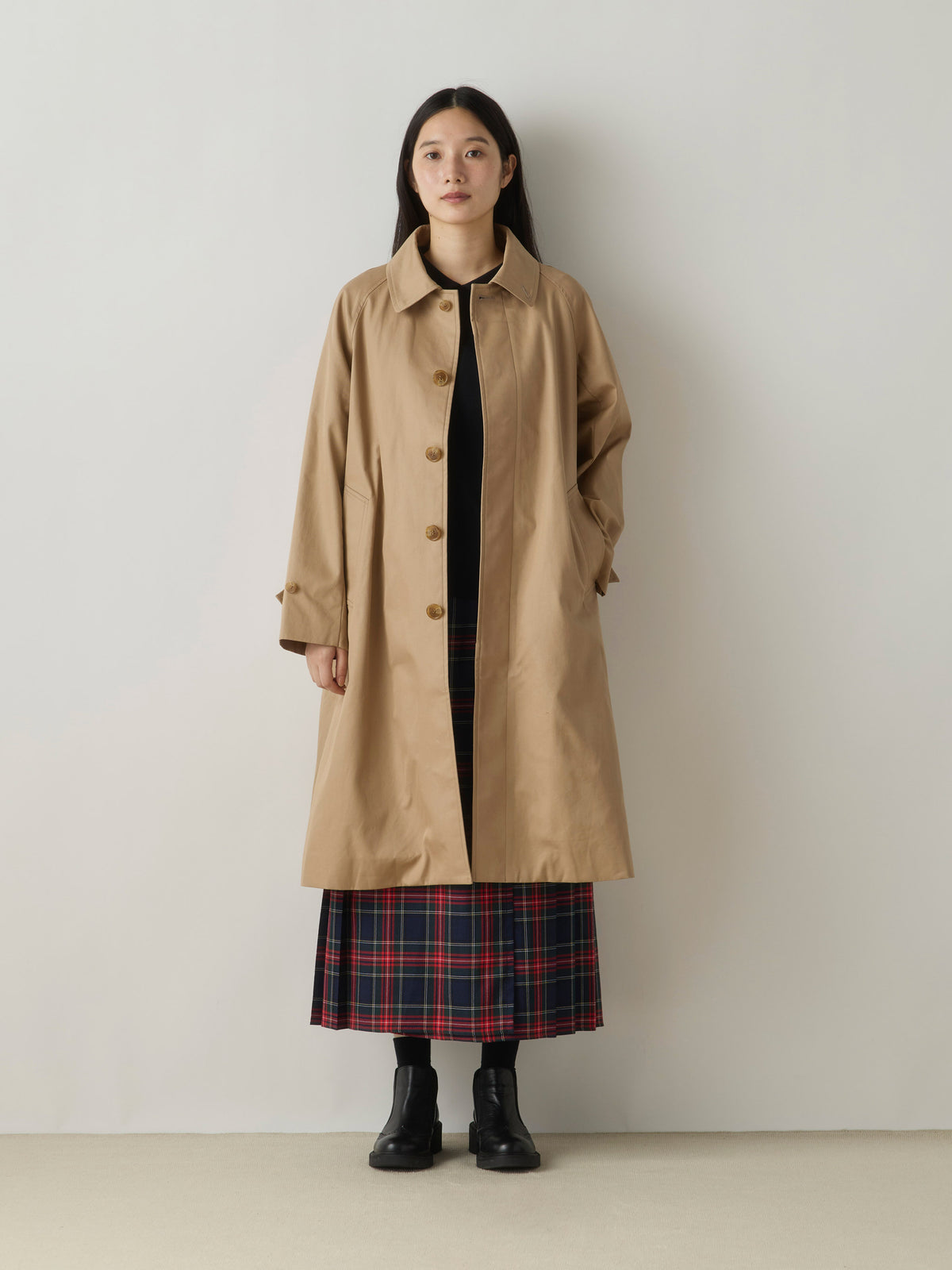 3-760290 wrap check skirt