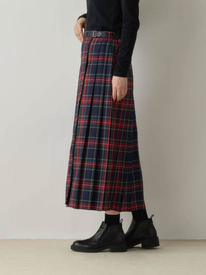 3-760290 wrap check skirt