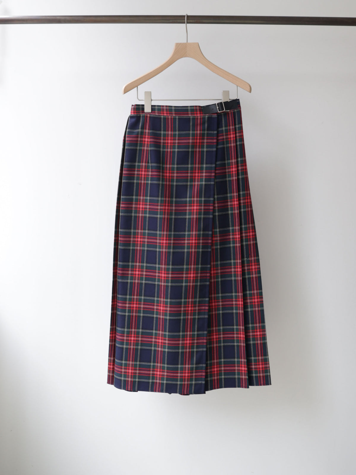3-760290 wrap check skirt