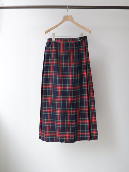 3-760290 wrap check skirt