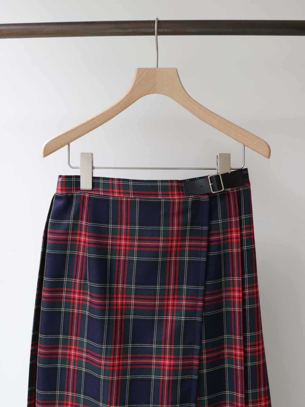 3-760290 wrap check skirt