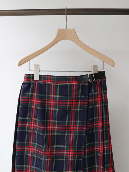 3-760290 wrap check skirt