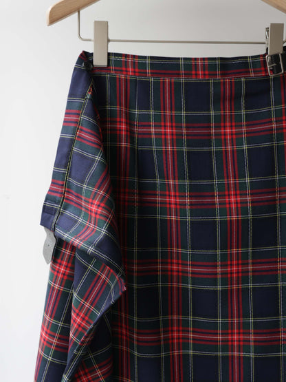 3-760290 wrap check skirt