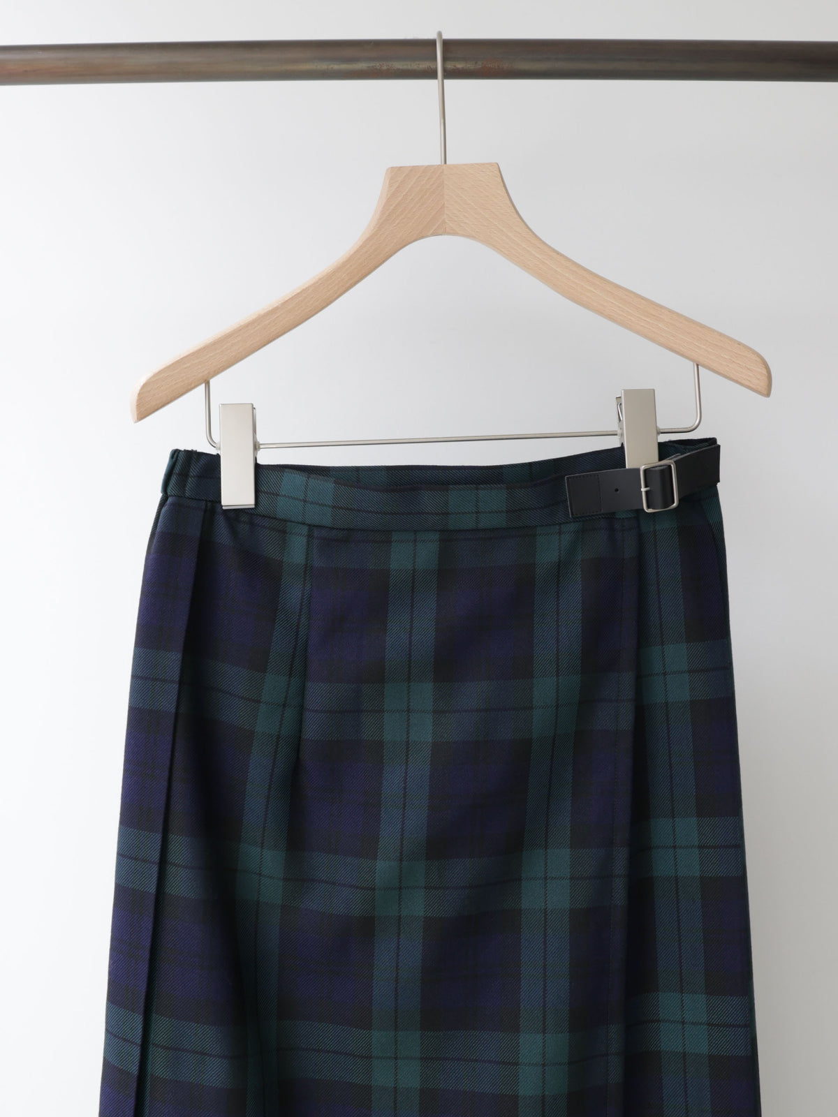 3-760290 wrap check skirt