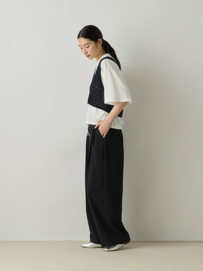 3-760308 wide tuck slacks pants