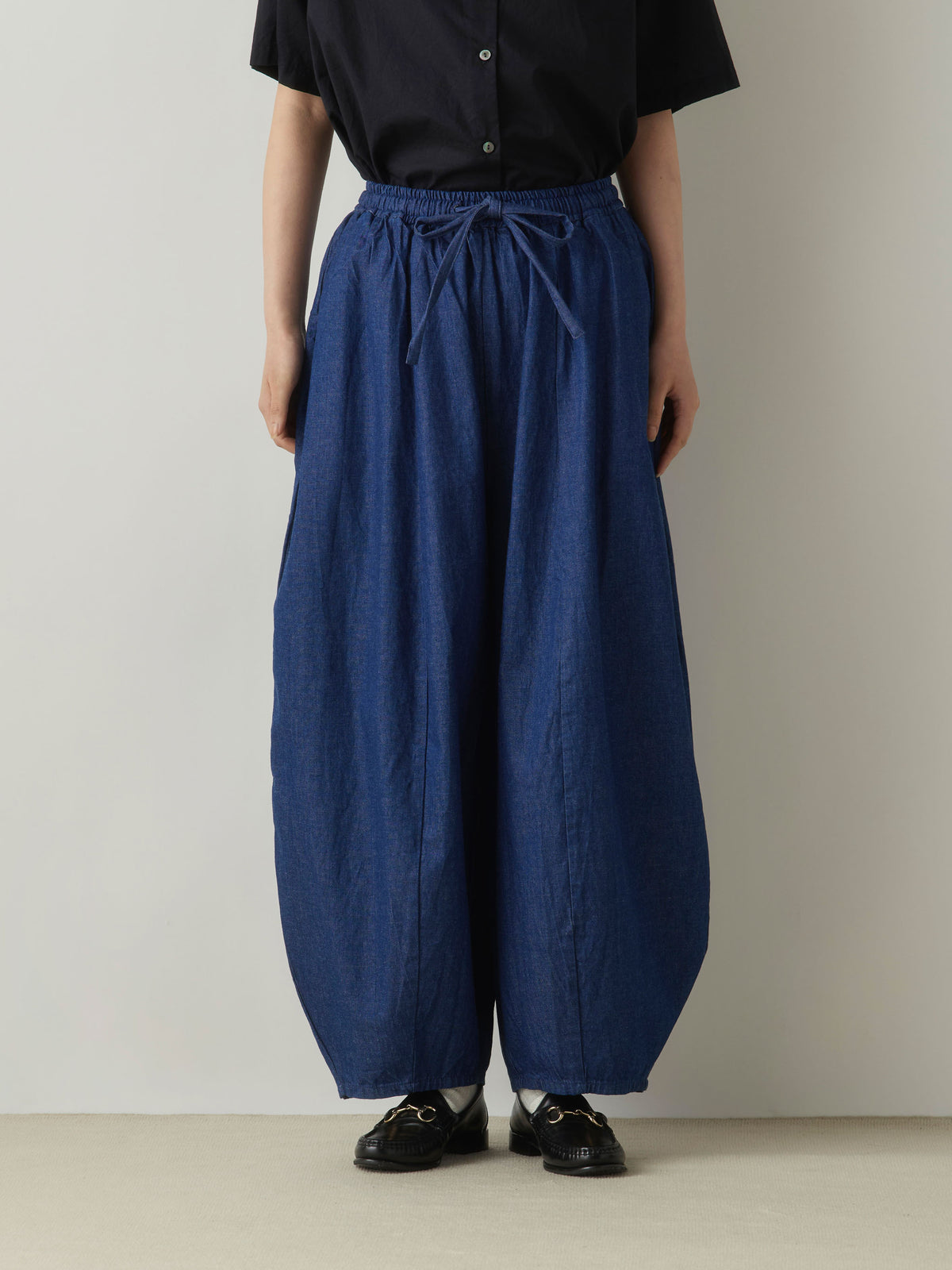 3-76975363 denim cocoon easy pants