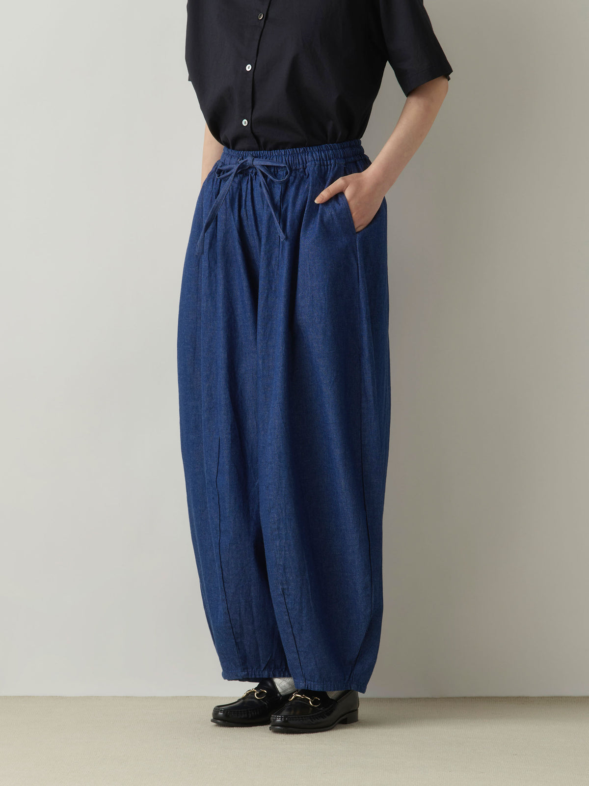 3-76975363 denim cocoon easy pants