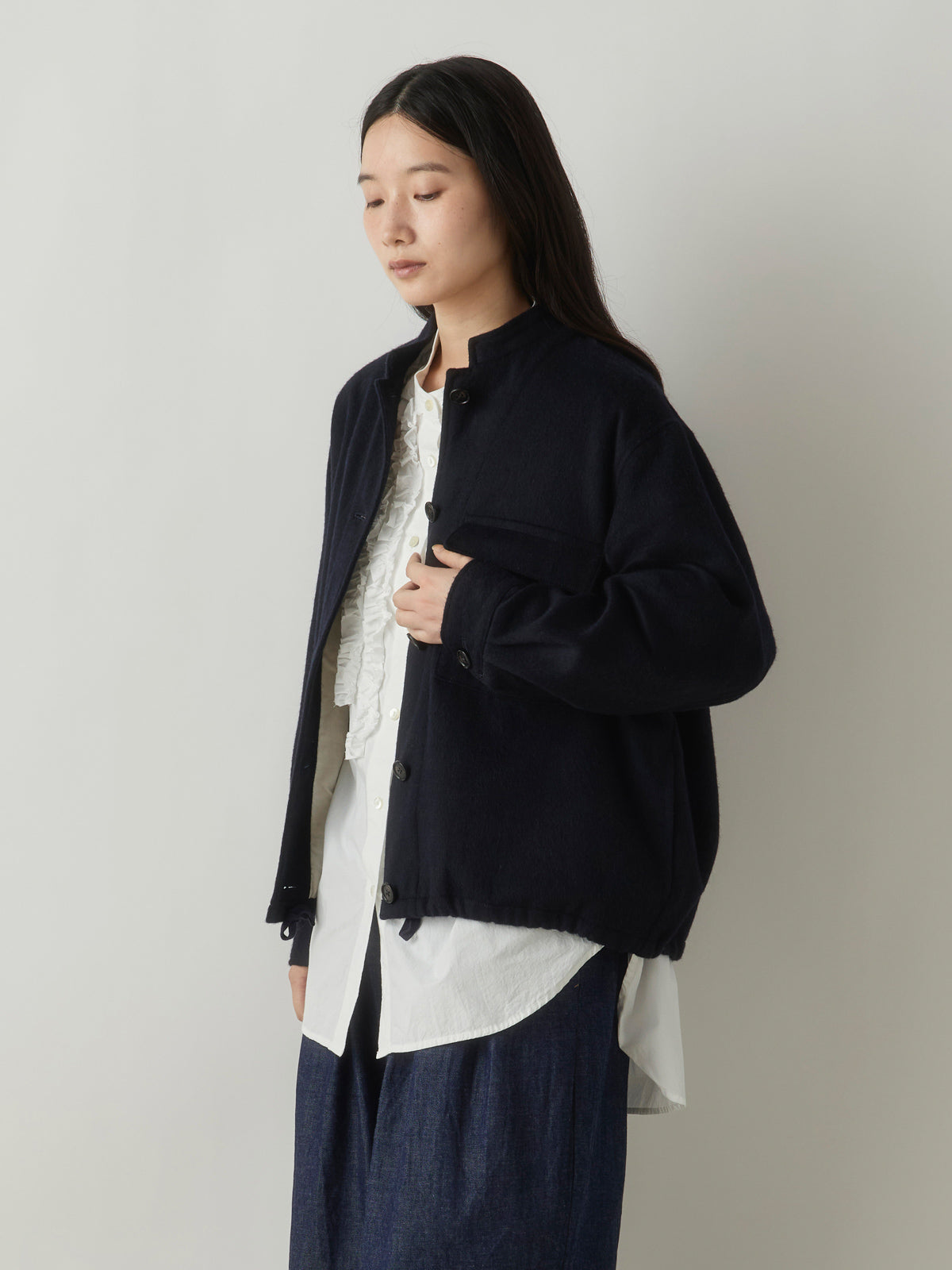 3-770264 wool short jacket