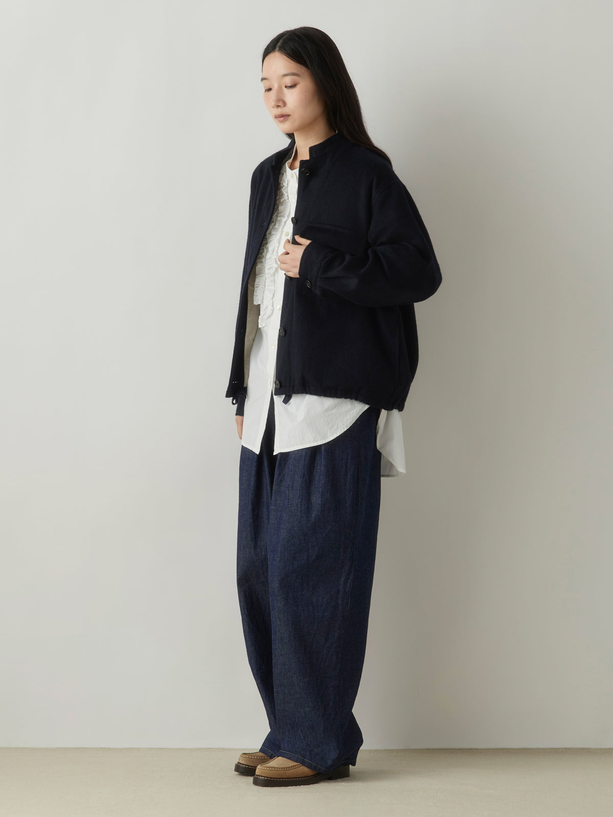 3-770264 wool short jacket