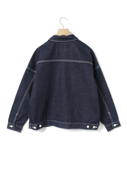 3-770312　wide denim jacket