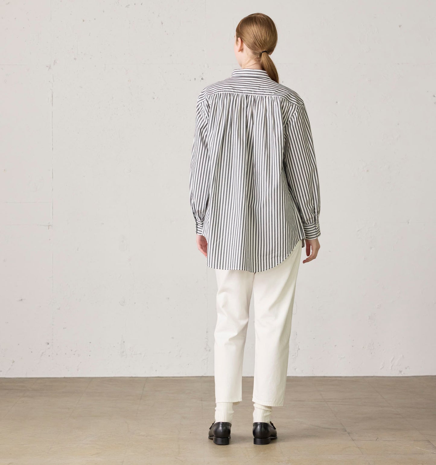 high waist white denim pants