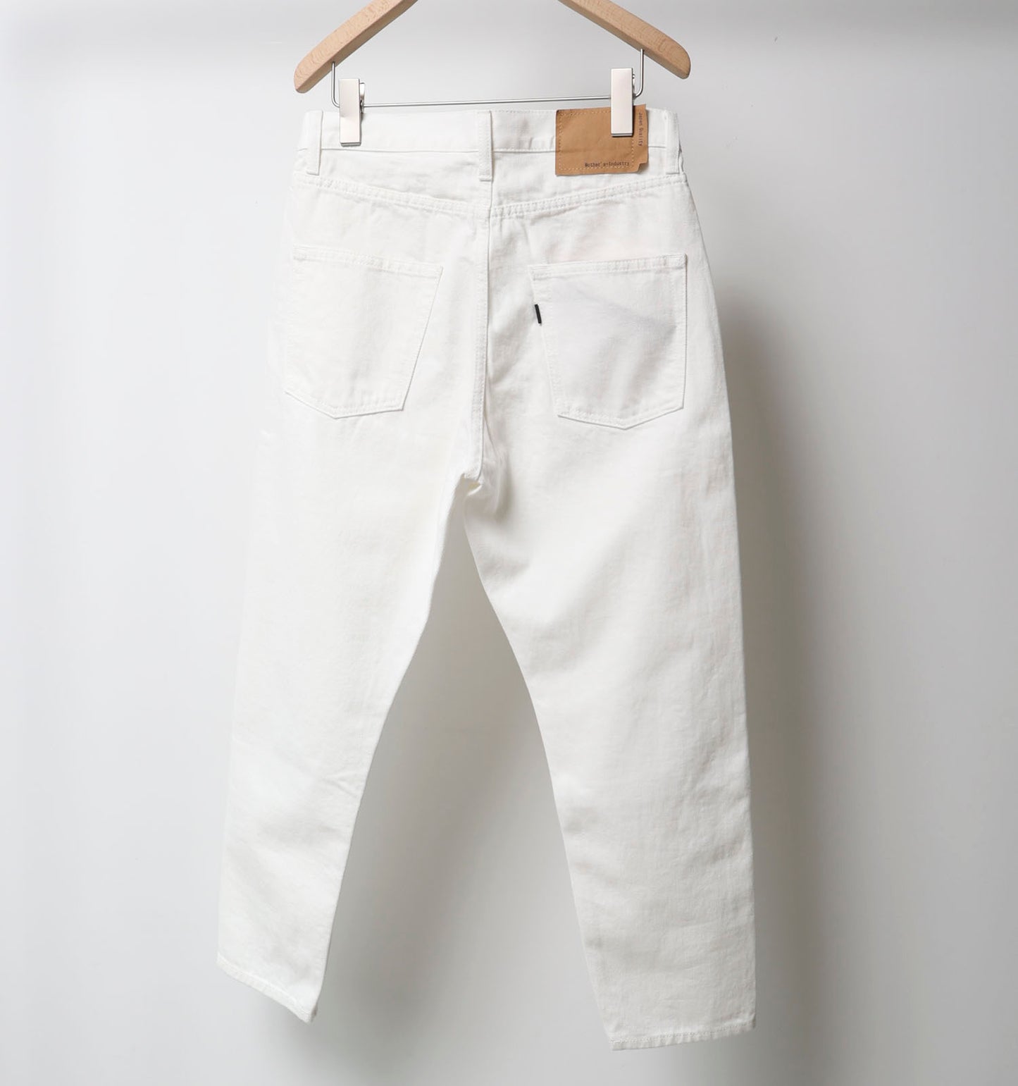 high waist white denim pants
