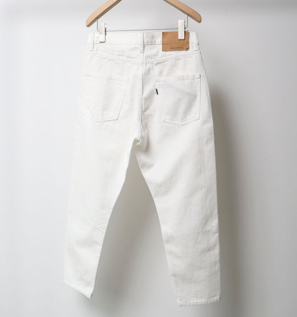high waist white denim pants