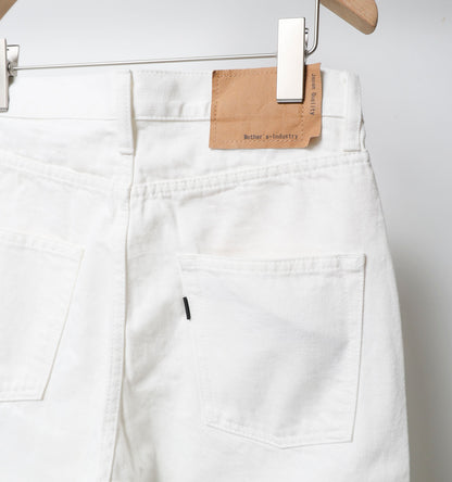 high waist white denim pants