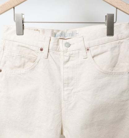 high waist white denim pants