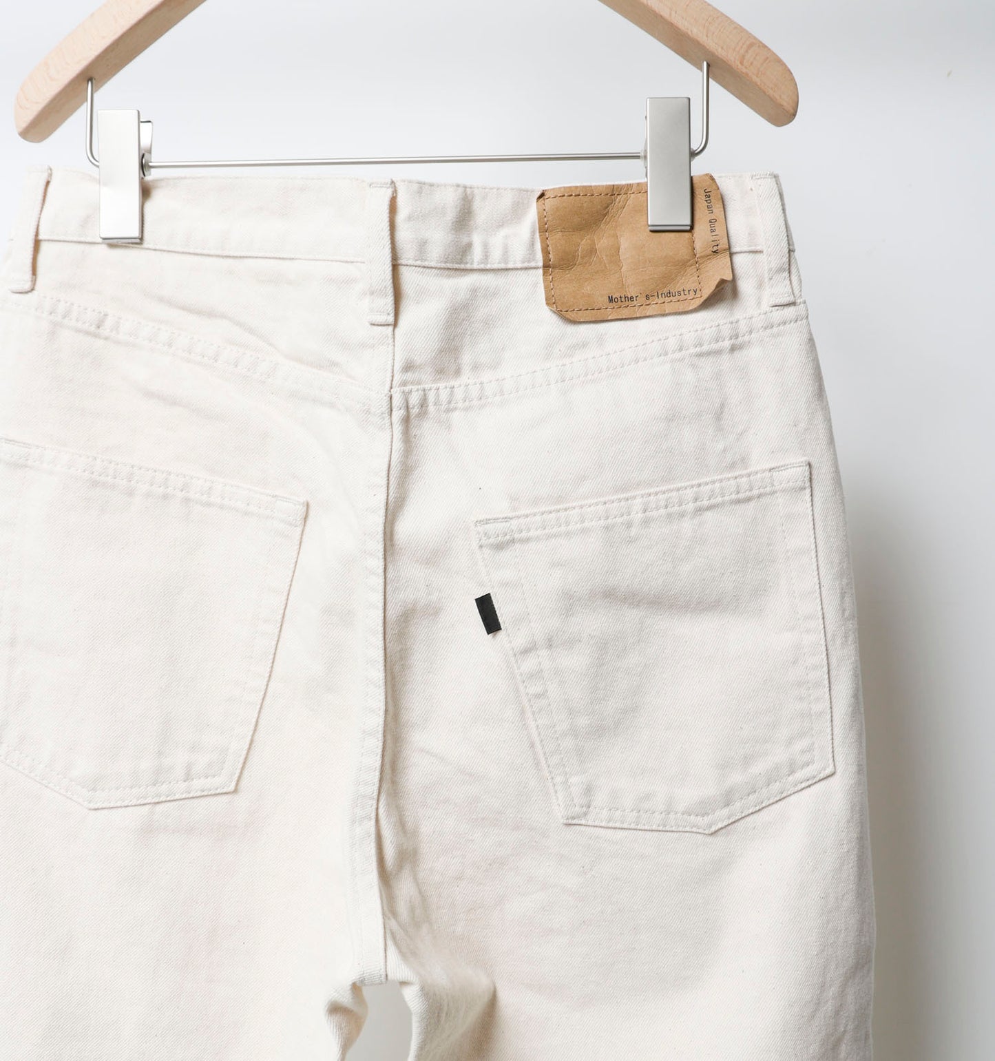 high waist white denim pants