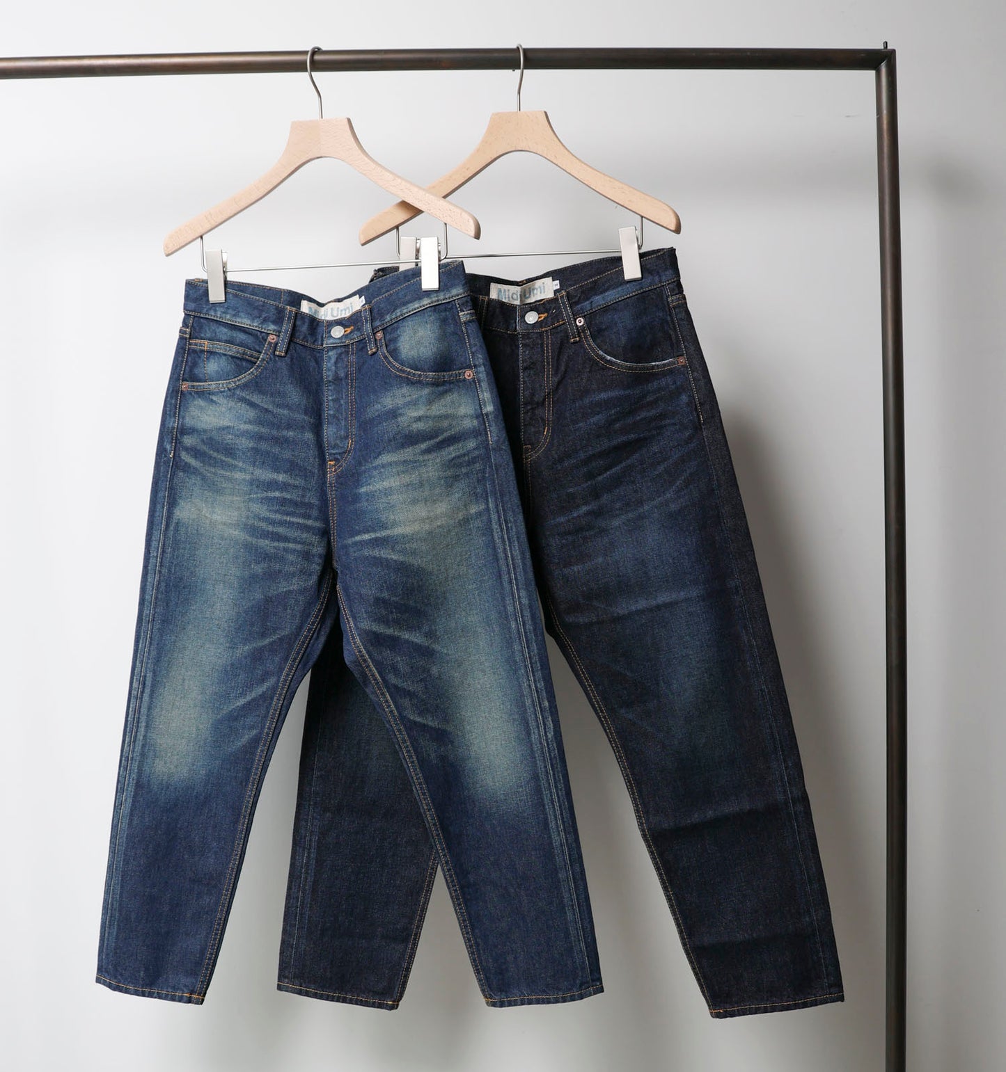 high waist denim pants