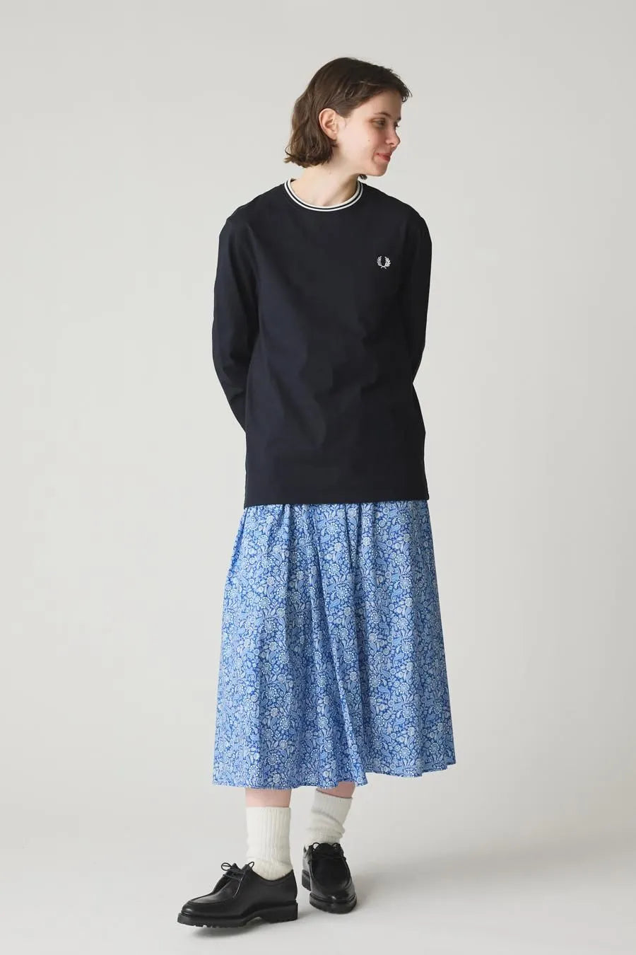 Twin Tipped Long Sleeve T-Shirt / Fred Perry