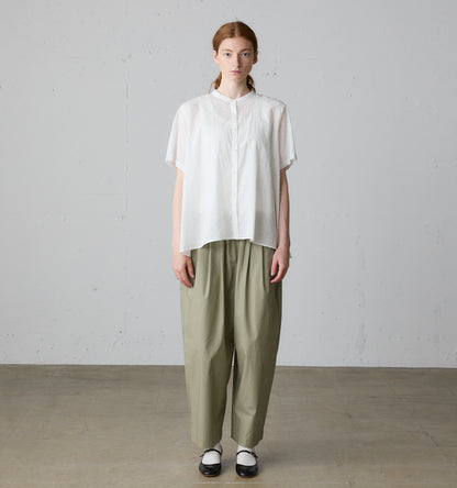 half sleeve dots A line shirt